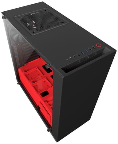 NZXT S340 Elite PC-kotelo (mattamusta/punainen)