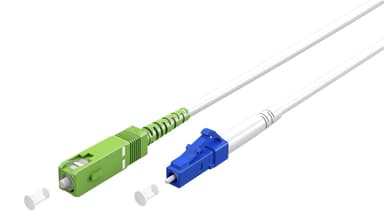 Goobay Valokuitukaapeli (FTTH), Singlemode (OS2) Valkoinen, valkoinen (Simplex), 10 m