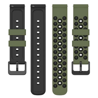 Klockarmband silikon Vihreä 22 mm