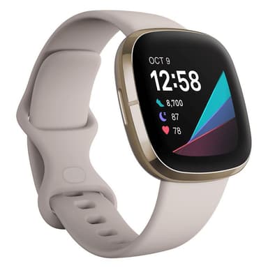 Fitbit Sense, Sykekello Kuunvalkoinen/Vaaleankultainen