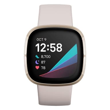 Fitbit Sense, Sykekello Kuunvalkoinen/Vaaleankultainen