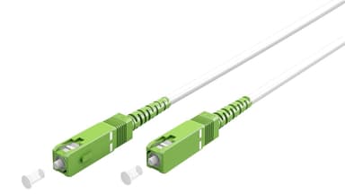Goobay Valokuitukaapeli (FTTH), Singlemode (OS2) Valkoinen, valkoinen (Simplex), 1 m