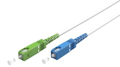 Goobay Valokuitukaapeli (FTTH), Singlemode (OS2) Valkoinen, valkoinen (Simplex), 25 m