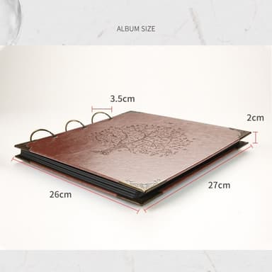 Retro Leaf Album 25 Sida 10 tum Ruskea
