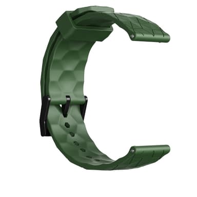 Klockarmband silikon med strukturmönster Tummanvihreä 20 mm Samsung Galaxy Watch 5/5 Pro/Gear Sport, Huawei Watch GT3/GT2 42 mm, Honor Watch SE, Huami Amazfit GTS 3/GTS 2E, Garmin Forerunner 158/55/245/645