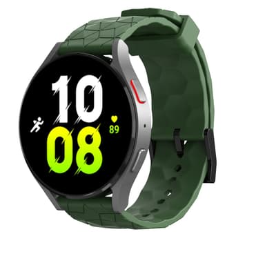 Klockarmband silikon med strukturmönster Tummanvihreä 20 mm Samsung Galaxy Watch 5/5 Pro/Gear Sport, Huawei Watch GT3/GT2 42 mm, Honor Watch SE, Huami Amazfit GTS 3/GTS 2E, Garmin Forerunner 158/55/245/645
