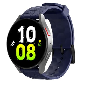 Klockarmband silikon med strukturmönster Tummansininen 20 mm Samsung Galaxy Watch 5/5 Pro/Gear Sport, Huawei Watch GT3/GT2 42 mm, Honor Watch SE, Huami Amazfit GTS 3/GTS 2E, Garmin Forerunner 158/55/245/645