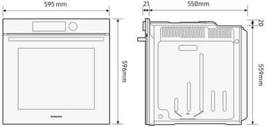 Samsung integroitava erillisuuni Series 6 Bespoke Black NV7B6695ACK/U1
