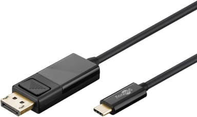 USB-C™-DisplayPort-sovitinkaapeli 4k 60 Hz, 1,20 m, musta