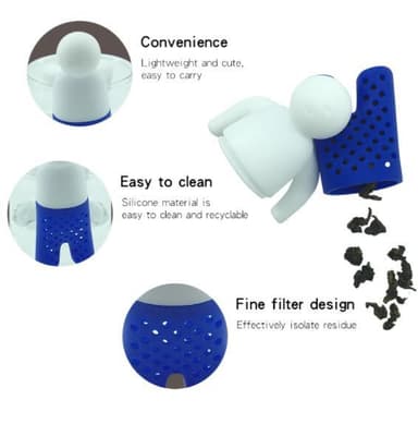 Tesil Mr Teabag White / Medium Blue
