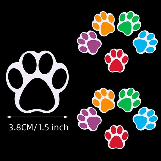 Suloiset koiran tassutarrat 500 kpl Monivärinen 38 mm