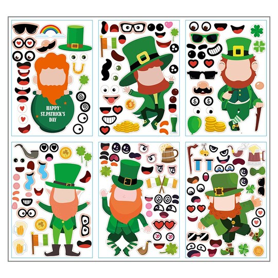 St Patrick s Day klistermärken i 6 delar