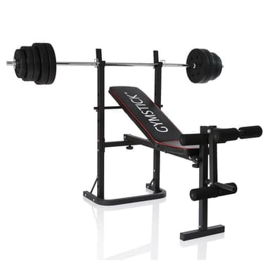 Gymstick Painonnostopenkki 40 kg:n setti, Painonnostopenkki levytankotelineellä