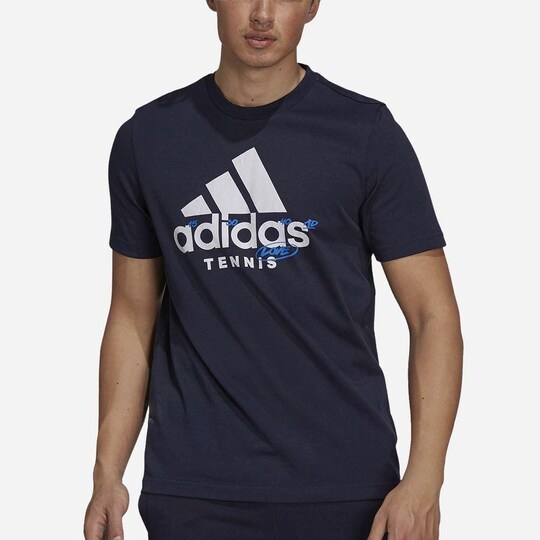 Adidas Tennis Graphic Logo, Miesten padel ja tennis T-paita Valkoinen M
