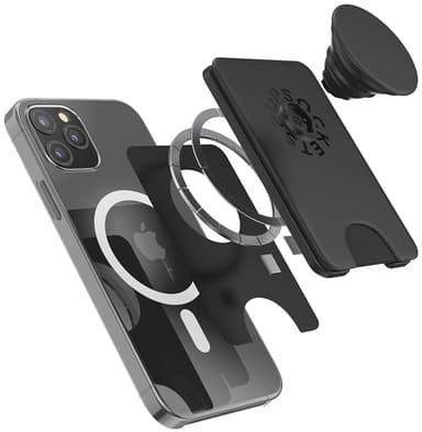 Popsockets PopWallet+ for MagSafe Musta