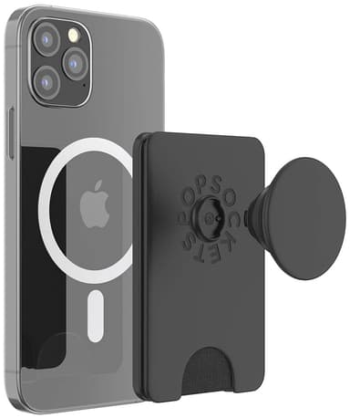 Popsockets PopWallet+ for MagSafe Musta