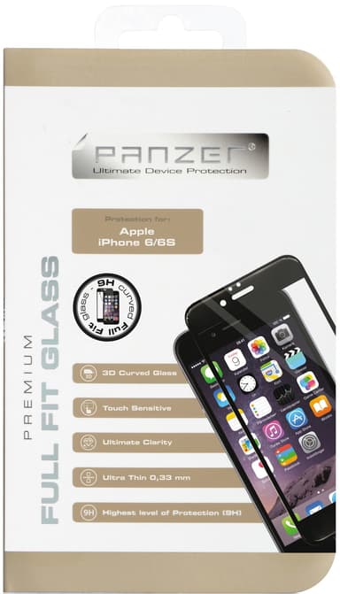 Panzer iPhone 6S näytönsuoja (musta)