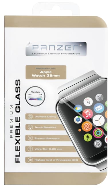 Panzer Flexible Glass Apple Watch 38 mm näytönsuoja