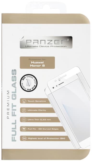 Panzer Full Fit Huawei Honor 8 näytönsuoja (valkoinen)