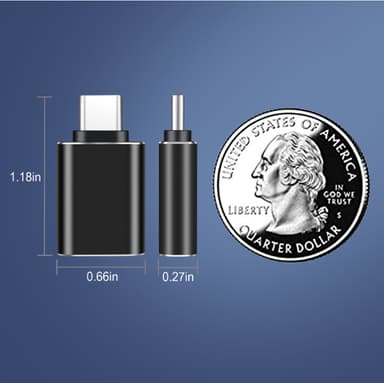 USB-C-USB 3.1 -sovitin Musta