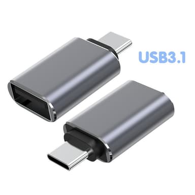 USB C till USB 3.1-adapter Harmaa
