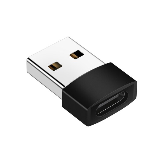 USB-C–USB 2.0 -sovitin Musta