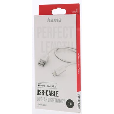 HAMA Charging Cable USB-A to Lightning White 1.0m