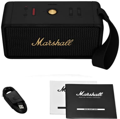 Marshall Middleton langaton kaiutin (musta/messinki)