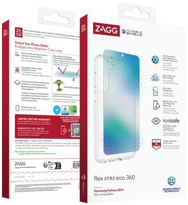 Zagg Flex XTR2 Eco 360 Samsung S23+ suojakuori ja näytönsuoja