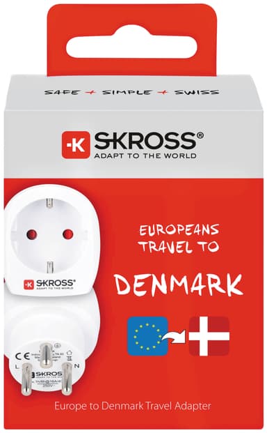 SKross Eurooppa-Tanska matka-adapteri 1.500232-E