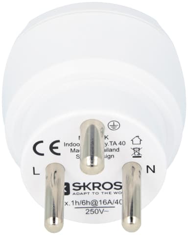 SKross Eurooppa-Tanska matka-adapteri 1.500232-E