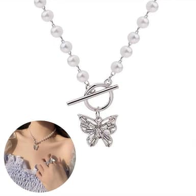 Faux Pearl kaulakoru Valkoinen