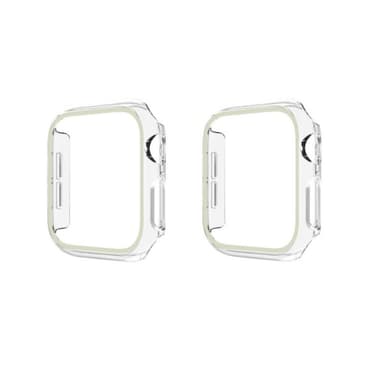 Valoisa suojakotelo PC 2 kpl Valkoinen 45 mm Apple Watch