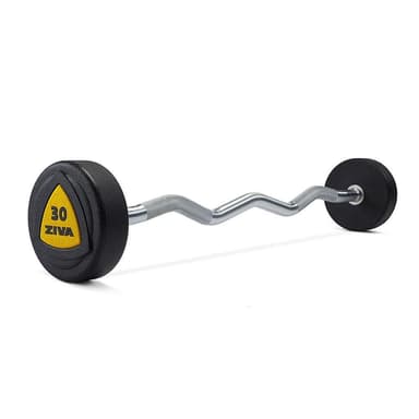 Ziva Zvo Urethane Ez Curl Barbell, Kiinteät levytangot 30 kg