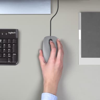 Logitech M110 Silent langallinen hiiri (harmaa)