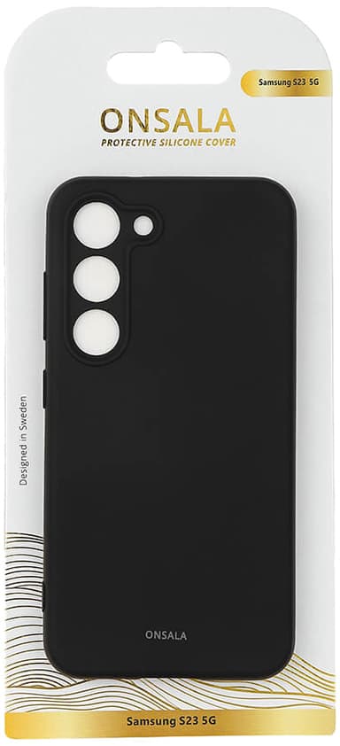 Onsala Samsung Galaxy S23 silikonikotelo (musta)