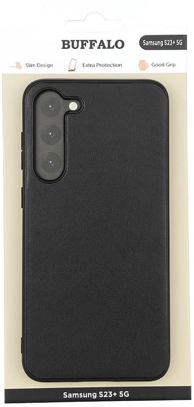 Buffalo Samsung Galaxy S23+ Backcover suojakuori (musta)