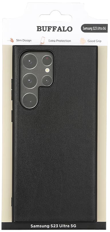 Buffalo Samsung Galaxy S23 Ultra Backcover suojakuori (musta)