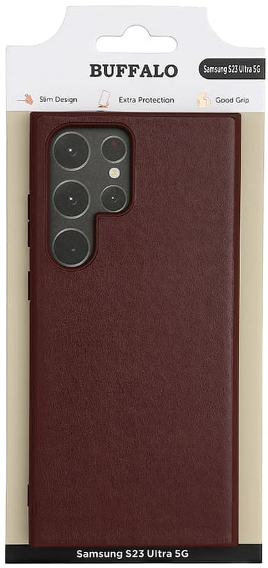 Buffalo Samsung Galaxy S23 Ultra Backcover suojakuori (ruskea)