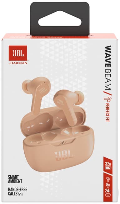 JBL Wave Beam täysin langattomat in-ear kuulokkeet (beige)