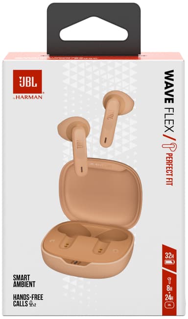 JBL Wave Flex täysin langattomat in-ear kuulokkeet (beige)