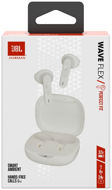 JBL Wave Flex täysin langattomat in-ear kuulokkeet (valkoinen)