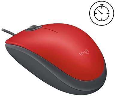Logitech M110 Silent langallinen hiiri (punainen)
