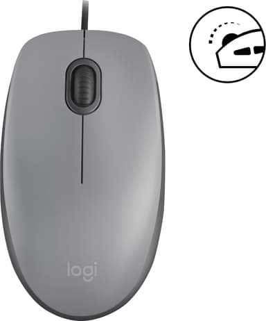 Logitech M110 Silent langallinen hiiri (harmaa)