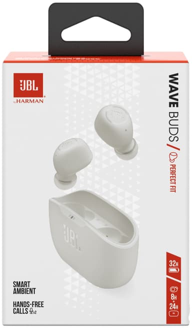 JBL Wave Bud täysin langattomat in-ear kuulokkeet (valkoinen)