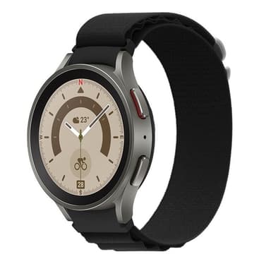 Artic Elastinen nailon ranneke Samsung Galaxy Watch 5 Pro (45mm) - Mus
