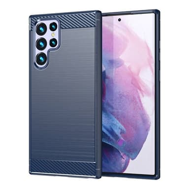 Harjattu TPU kuori Samsung Galaxy S23 Ultra - Sininen