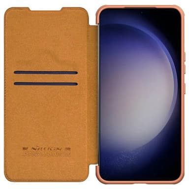 Nillkin Qin Pro läppäkotelo Samsung Galaxy S23 - Ruskea