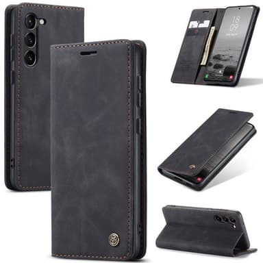 CaseMe Smart Magnet FlipCase Samsung Galaxy S23 Plus - Musta