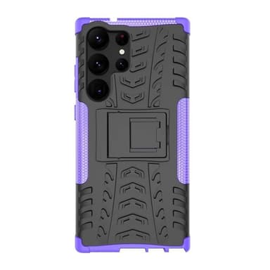 Iskunkestävä kuori jalustalla Samsung Galaxy S23 Ultra - Violetti